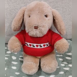 Gund Tender Puppy, 12in. Sweater removable, some pilling. Soft,Clean & Like New